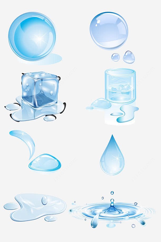 卡通水纹高清素材 卡通水纹 水珠 波浪 ...