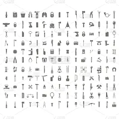 设备用品,单色调,符号,分离着色,白色,图像,艺术,矢量,布置,设计