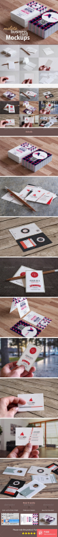 Realistic Business Card Mockup   - PS饭团网