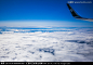 蓝天 飞机 旅游 运输 度假 航空 现代 白云云朵 晴天 晴空万里 新西兰航空 机翼 空中飞行 空中俯拍
