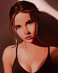 9 款金光闪绕的噪点质感人物肖像插画！