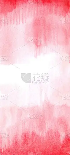 抽象水彩手绘红白背景，