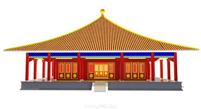 古风建筑插画PNG