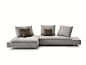 Sectional convertible fabric sofa LIMES NEW | Corner sofa by Saba Italia