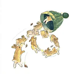 Schinako（ 森山标子） 是一名来自日本的插画家，她自称是一个兔子迷，兔子和绘画都是她生命中不可或缺的一部分。
她说：“兔子是一种极其脆弱、易受伤的动物，但就是这样毛绒绒的生灵，陪伴着我度过了无数开心与难过的日夜，成为我绘画创作的小小缪斯。今后也希望能够一直记录我和它们细水长流的日子，向大家传递画中的温柔力量。