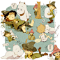 他独有的世界观。史力奇（Snufkin）特辑 : 源自芬兰的热门作品《姆明一族（Moomin）》中登场的奇妙角色——史力奇。据说这个名字来自于瑞典语中的“Snus mumrik”，意为“鼻烟男”。他不善与人交际，唯独与姆明一家相交甚好。可他却有着通达的思想，时常发表出的直击事物本质的言论俘获了读者们的心。史力奇端正的五官配上独特的魅力，是一个常年受到人们喜爱的角色。这次就为大家送上“史力奇”的插画作品特辑。快来看看吧。