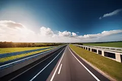 交通运输蓝天白云高速公路摄影图