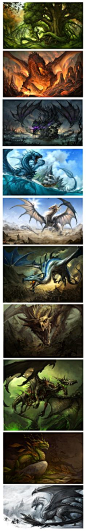 Dragons. These are super cool! Except for the scary zombie dragon. That is not cool.