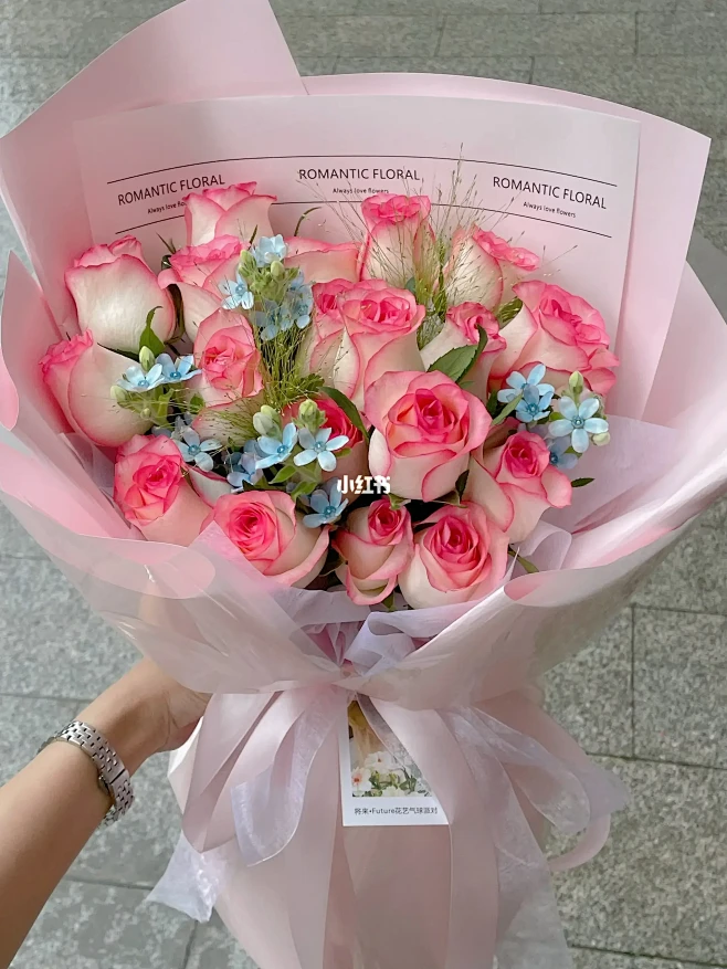 宜昌花店19枝艾莎玫瑰花束-花瓣网