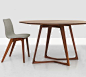zeitraum germany | twist round and oval table in solid wood  http://spencerinteriors.ca/Zeitraum.html
