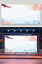 彩绘梅花展板背景