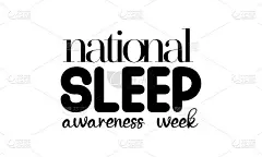 全国睡眠意识周。笔刷书法风格矢量模板设计横幅，卡片，海报，背景。