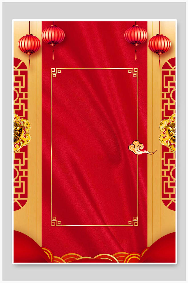 祥云灯笼喜庆背景素材-众图网