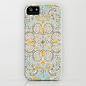 Gypsy Floral in Soft Neutrals, Grey & Yellow on Sage iPhone & iPod Case