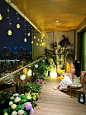 不封窗的花园阳台夜晚也太美了✨～ - 小红书