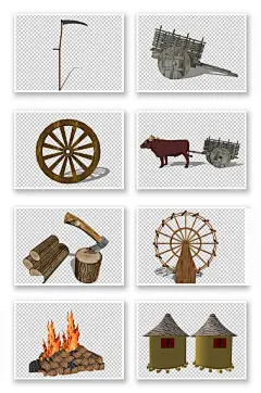 乡村田园农具素材