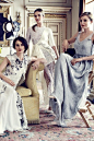 Downton Abbey Harper Bazaar UK August 2014 Magazine Editorials Laura Carmichael, Michelle Dockery, Lily James.: 