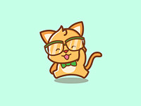 Geek Cat Logo Design