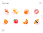 Food Icons icons summer radish orange bread ice cream food