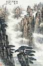 中华艺术宫藏品：宋文治国画作品《西海云岚图》 立轴 1982年作