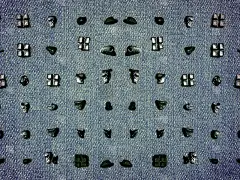 牛仔布纹理的现代攀岩墙背景