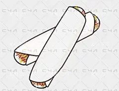 手绘春卷   - 源文件下载【酷图网】食物,美食,小笼包,包子,春卷,春饼,早餐,卡通,手绘食物,插画食物,手绘美食,插画美食,中国美食,中国小吃,早点,锅贴,闽南,特色美食,立春,吃春饼,荷叶饼,咬春,二月二,吃龙鳞,北京小吃,手绘