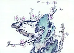 古树奇石-中国国画-中国国画,古树奇石