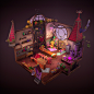 Potion Shop, Maarten Hof : Hey!

This is a stylized environment piece of a Potion Shop taken from the concept art for the game "Potionomics". 
The concept art is made by Mick Mowat & Josh Hutchinson from AtomHawk Design. Check out the origin