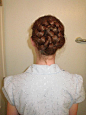 古典发型教程【Inside-Out French Braid Bun】 