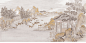 中式新中式手绘山水建筑竹子抽象古建壁纸壁画装饰画高清贴图素材-tmall.com天猫