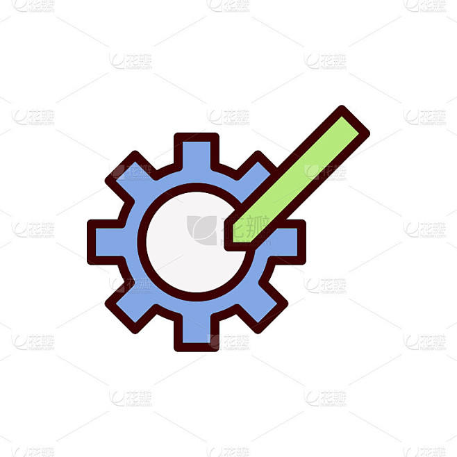 项目图标，管理图标矢量插图
