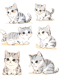 可爱小猫咪表情包素材图AI图