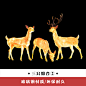 户外仿真发光梅花鹿玻璃钢雕塑园林公园景区草坪装饰品动物鹿摆件-淘宝网