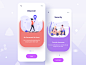 Onboarding for Safety App sign up page best ios design gradient currency exchange mobile app design 2019 tranding colourful gps location tracker app location tracker security app bank app ios illustration onboarding screen login page safety app splashscre
