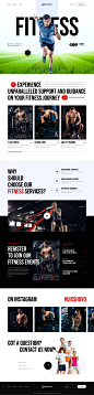 Fitness Landing Page by Uix Shuvo on Dribbble