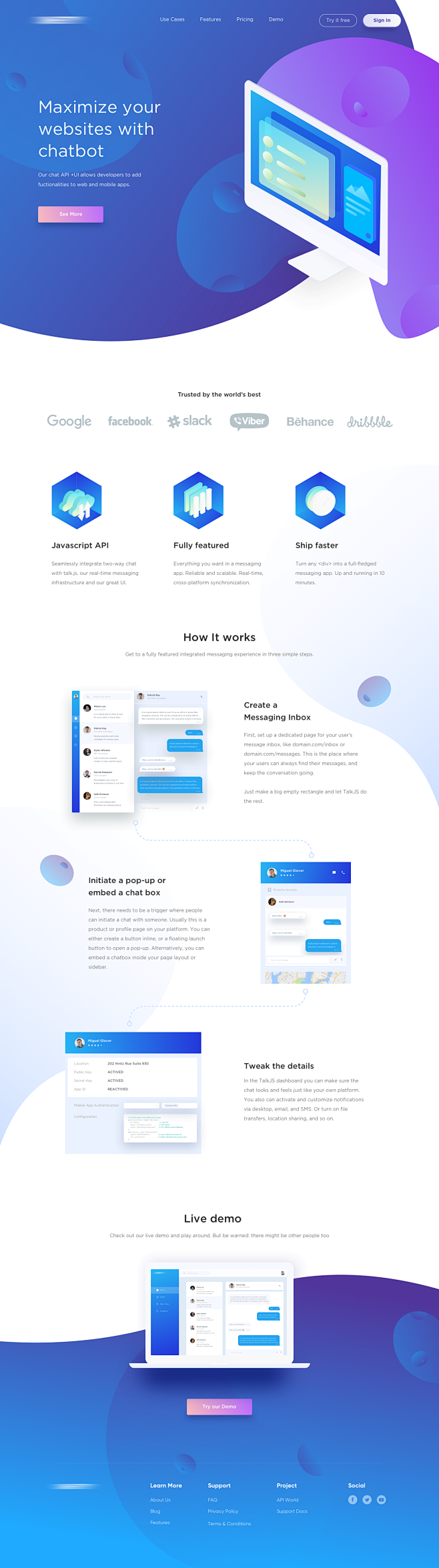 Landing Page for API...