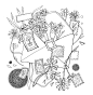 black and white coloring book Coloring Pages coloringbook doodle Drawing  ILLUSTRATION  ink pen rapidograph