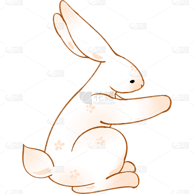 手绘-中秋节兔子元素8