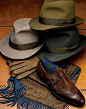 ♂ Stylish man's accessories - hats, gloves, shoes and scarves. Love the olive brown color. It' so masculine yet elegant. Rich winter fashion color .