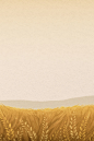 Wheat field background, watercolor aesthetic illustration