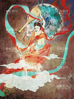 国潮  - 源文件下载【酷图网】中国风,传统人物,插画,手绘,中式人物,国潮,