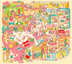 nipeiyi采集到线性插画