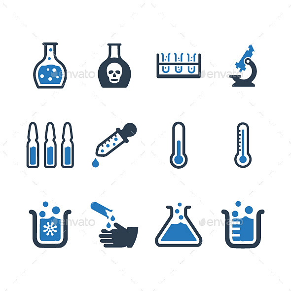 实验室图标-蓝色版网络图标Laborat...
