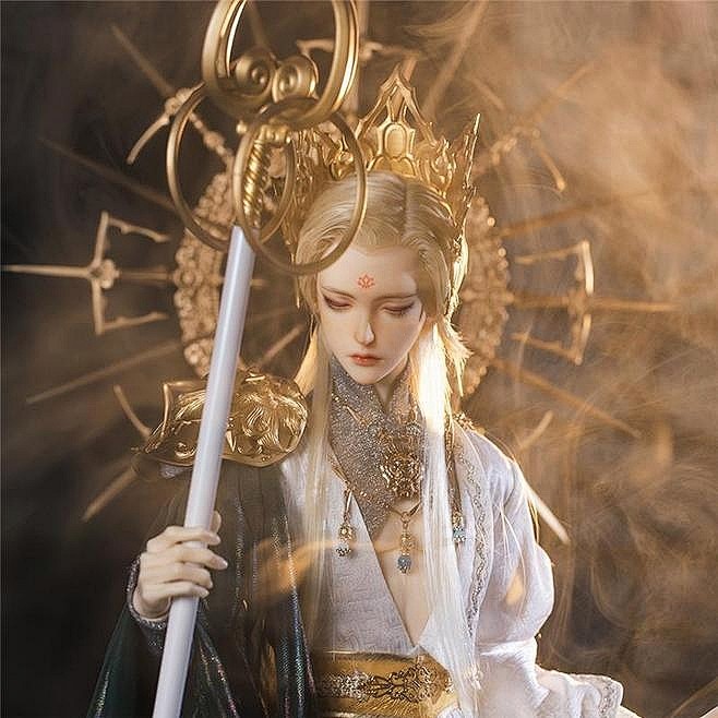 地藏王菩萨 佛 美男和尚僧侣3d娃娃p