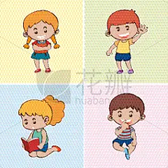 儿童,背景,四个人,幸福,个性,男孩,可爱的,书,图像,壁纸