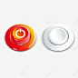 一个橙红色的停止按键和一个白色矢量图 矢量图 元素 免抠png 设计图片 免费下载 页面网页 平面电商 创意素材