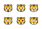 Tiger emoticon 2 (filled)