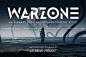 Warzone现代极简未来科幻智能电竞游戏品牌logo海报标题英文字体图片