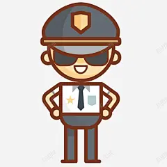 手绘卡通警察职业人物高清素材 免抠 设计图片 免费下载 页面网页 平面电商 创意素材 png素材