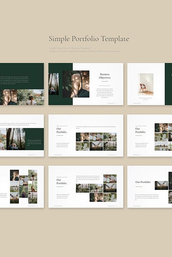 Portfolio PowerPoint Template #Minimal #Simple #Portfolio # ...